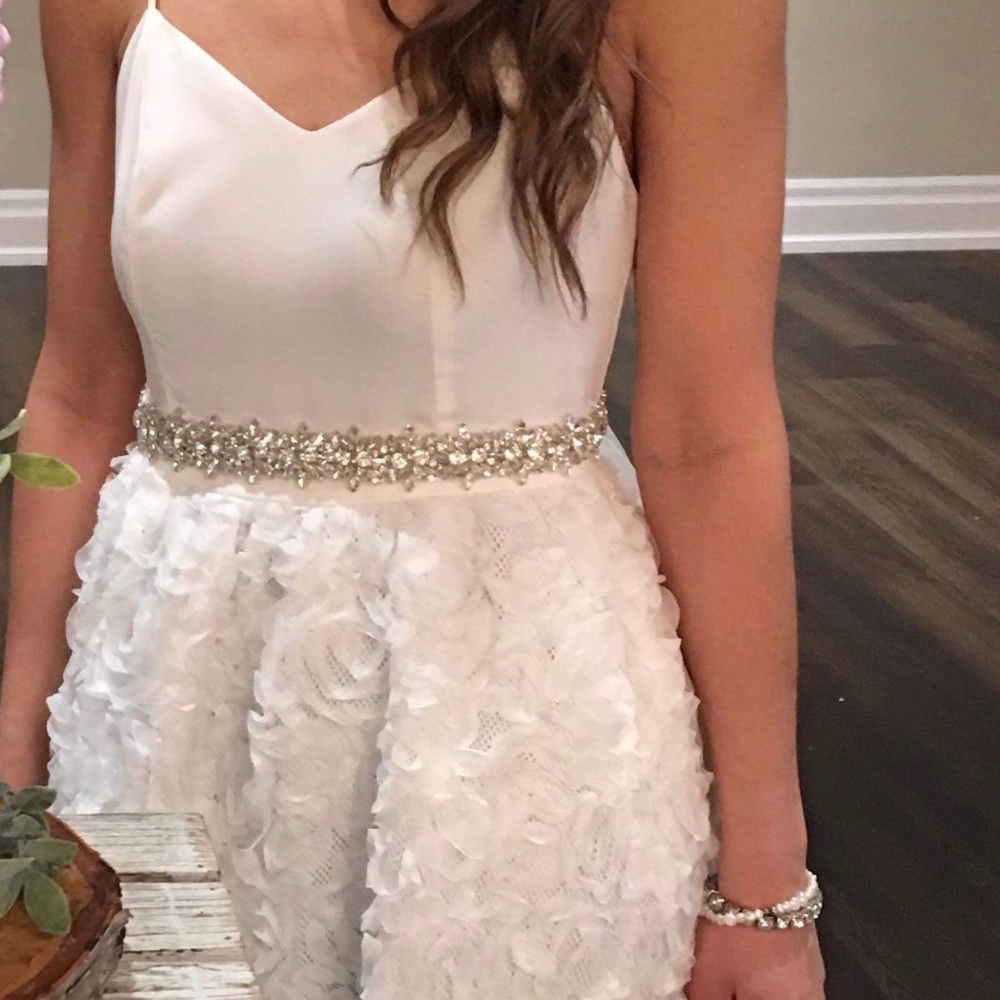 PINK MARTINI Dress with Bottom Lace Roses